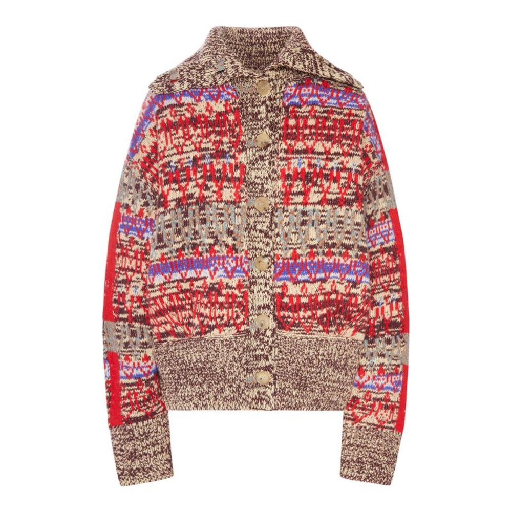 Dries Van Noten Women Multicolor Jacquard Cardigan